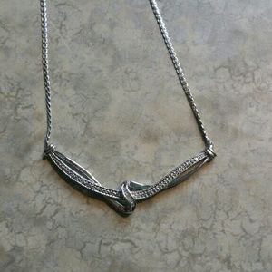 Sterling Silver Diamond Necklace