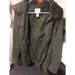 Hooded green anorak from F21