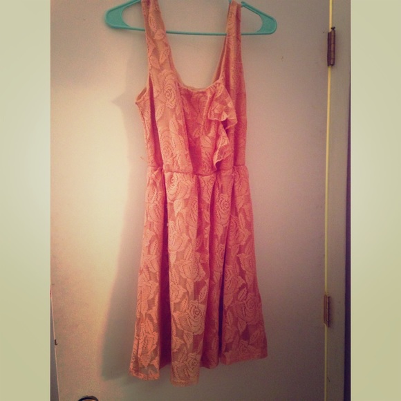 Peach Lace Dress - Picture 1 of 3