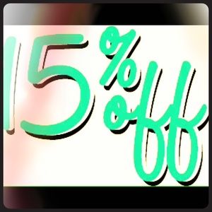 Buy one, get one 15% off!