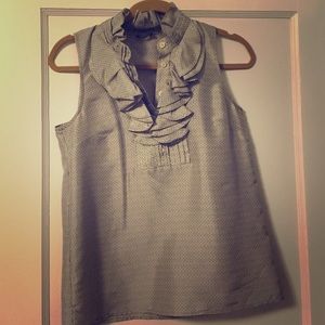 J.Crew silk ruffle sleeveless top