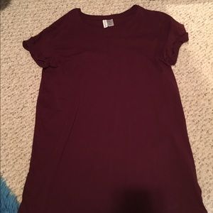 Maroon long t shirt/dress