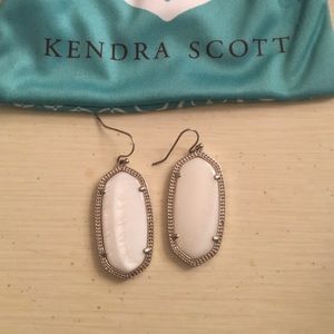 White Kendra Scott earrings