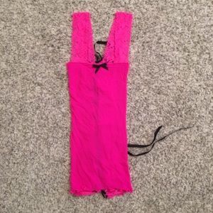 Hot pink camisole w/ lace up back