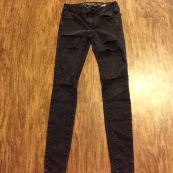 Hand destroyed jeans