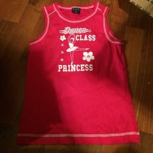 Girls pink dance tank top 14 princess