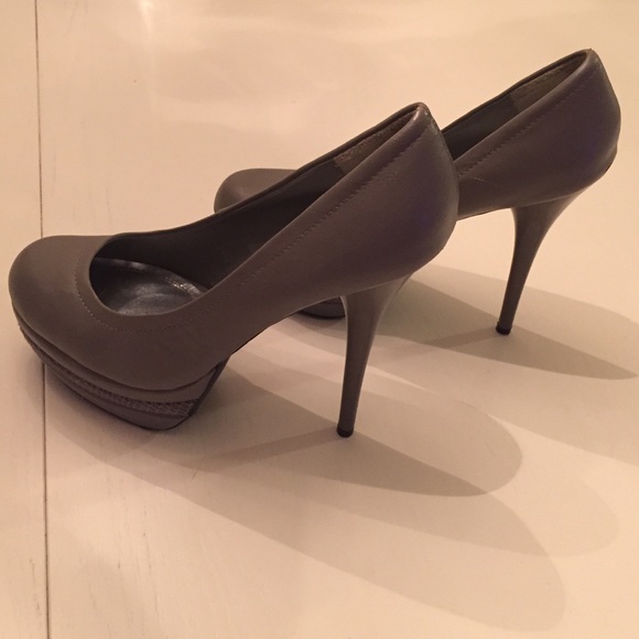 Grey Platform Heels