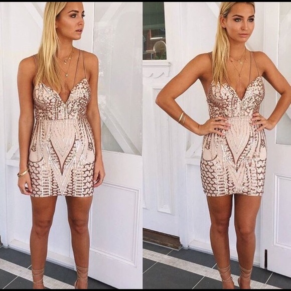 Nasty Gal Sequins Dress