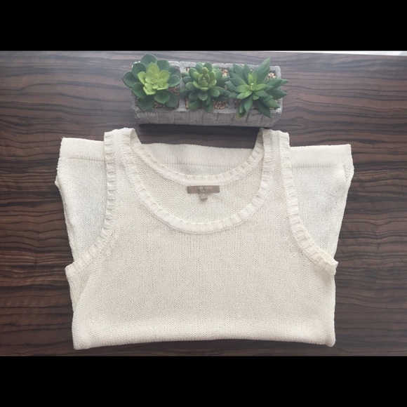 Cream knit tank