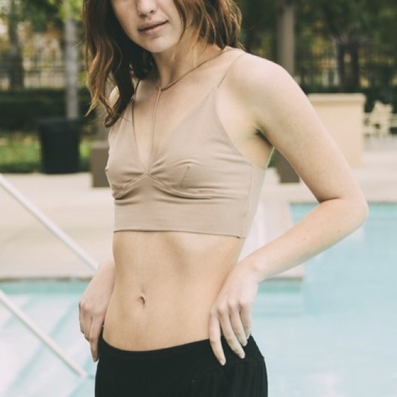 Taupe Y-Neck Bralette - Picture 3 of 4