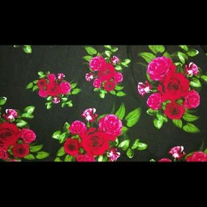 Hell Bunny Vixen Rose Print Skirt