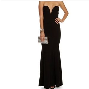 Black sweetheart maxi dress formal