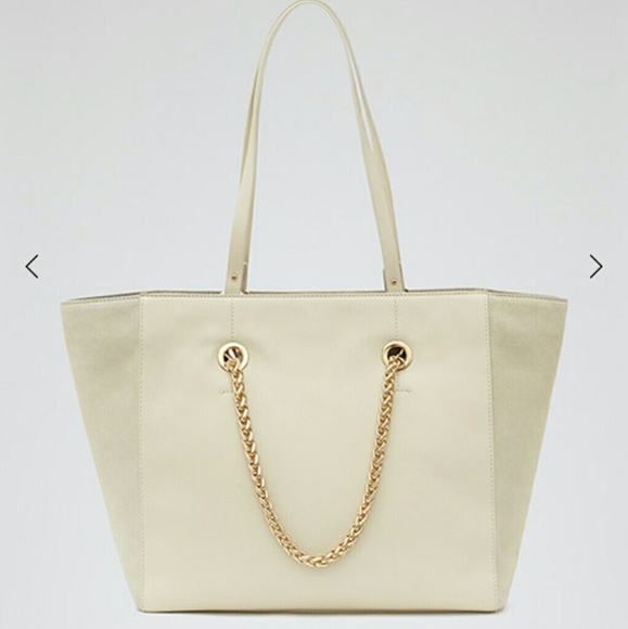 🍍HP🍍REISS | Cherry Cream Gold Chain Tote Bag