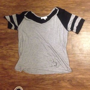 Varsity style tee shirt