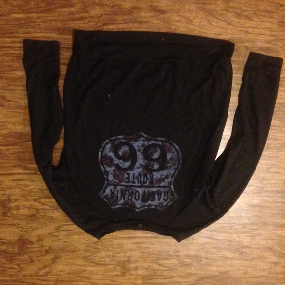 Black with design long sleeve