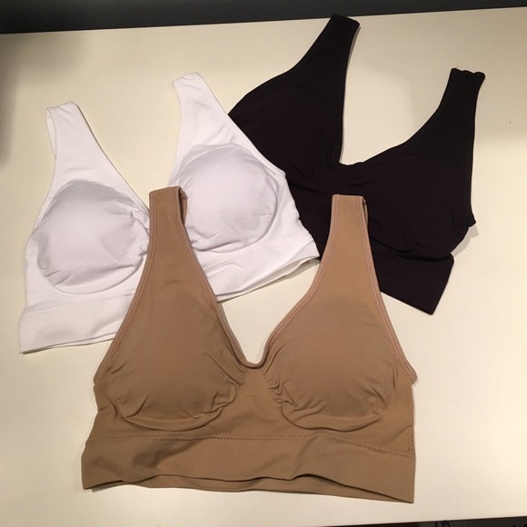 NWT 3 Genie bras - removable padding, no underwire