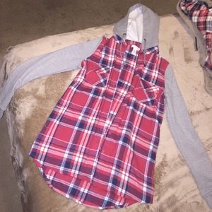 NWOT Tillys Hooded fleece flannel