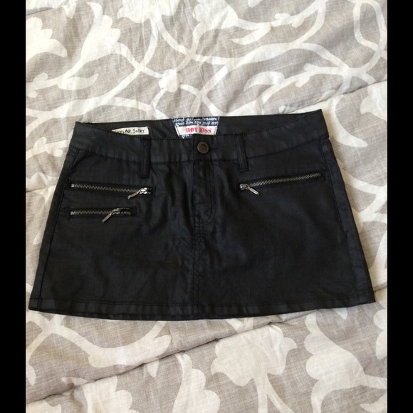 Black Leather Mini Skirt