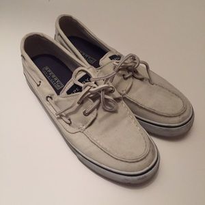 Women's Off-White Canvas Sperrys