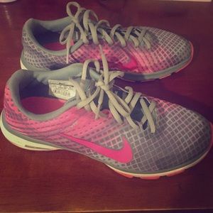Hot pink and grey Nike Shoes