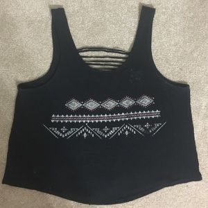 Cozy Casual Open Back Aztec Tank Top