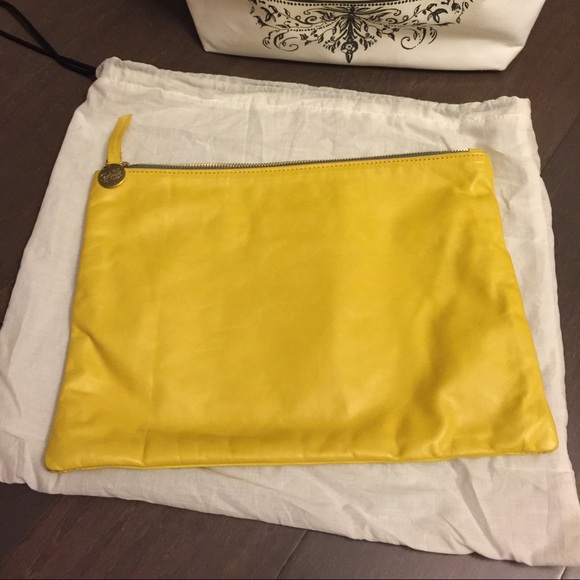 Clare Vivier Yellow Clutch