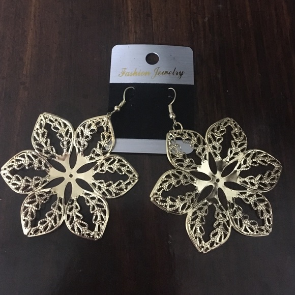 Gold Plated Floral Earrings