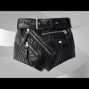 Women's genuine leather shorts style WS13
