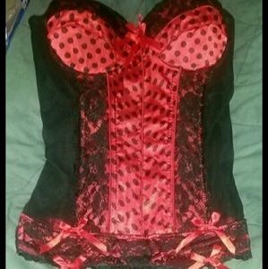 L/XL zip up corset from hot topic