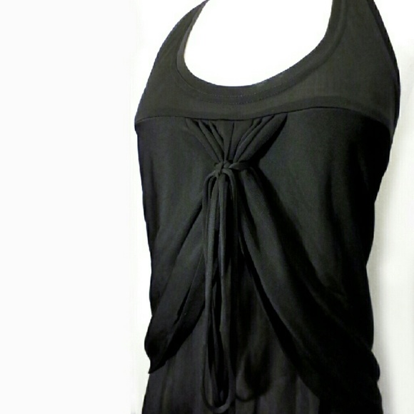 Balenciaga Tops - Balenciaga Black Drape Tie Tank Top