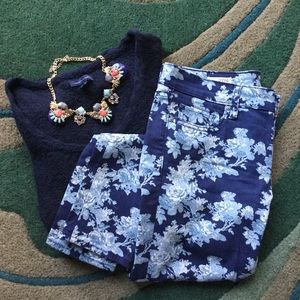 GAP Floral Skinny Jeans
