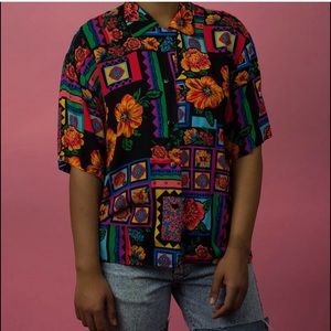 90's vibes Floral square