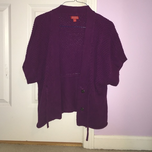 Purple cardigan