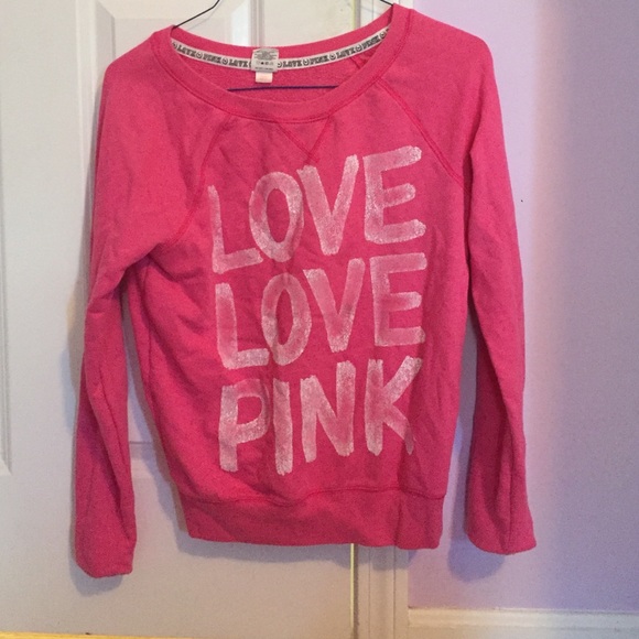 A pink sweatshirt