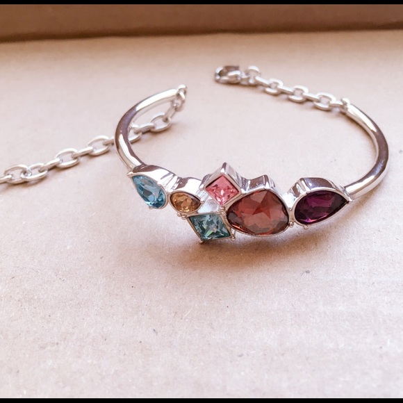 Swarovski colorful stones cuff