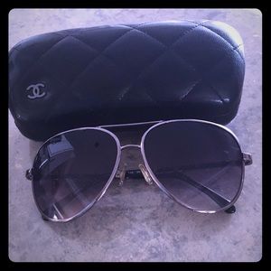 Authentic CHANEL Aviator Sunglasses