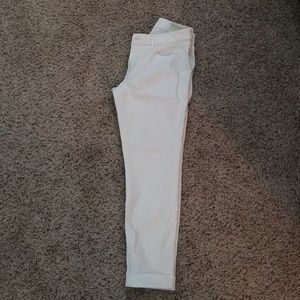 White denim skinny jeans