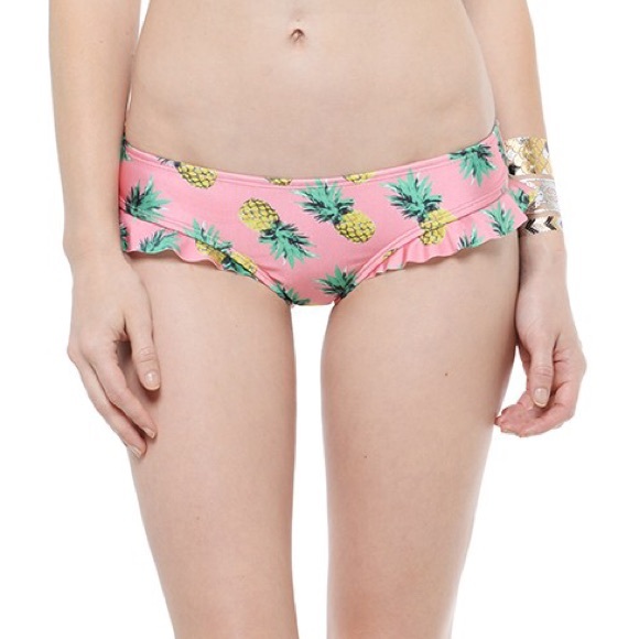 Wildfox Reverse Pineapple Ruffle Bikini Bottom - Picture 2 of 3