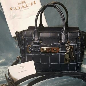Coach Swagger 20 Croc Cross-body