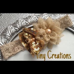 Gold baby headband