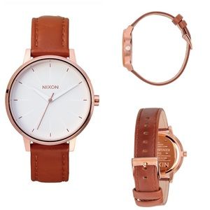 Rose Gold/White/Leather Kensington