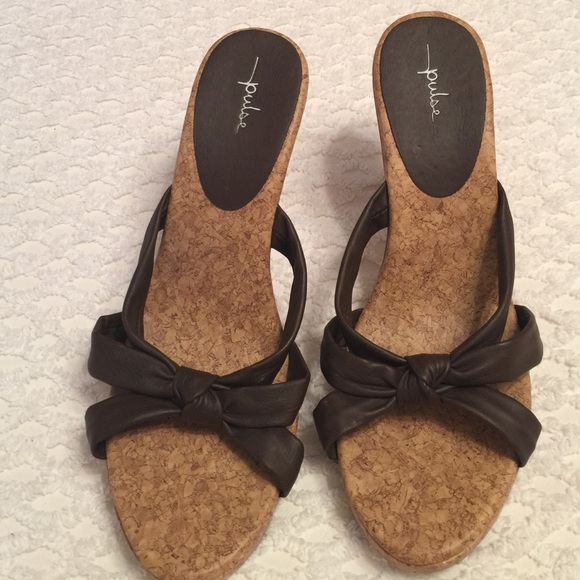 Sandal Platform Heeled Mules - Picture 1 of 4