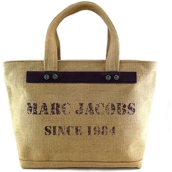 Marc Jacobs burlap tote bag