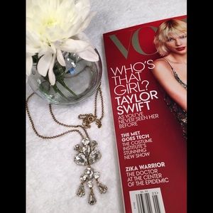 J. Crew Crystal Chandelier Pendant Necklace