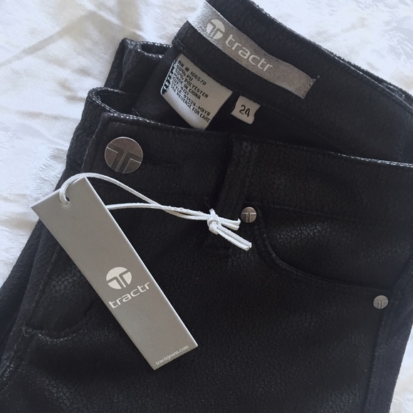 Crackle Coated Skinny Pant