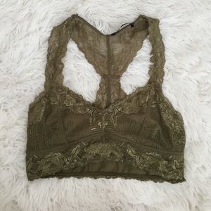 Olive Green Lace Bralette
