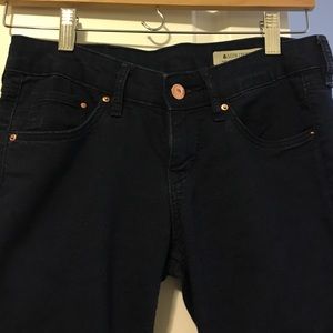 H&M dark blue cropped stretch jeggins size 26