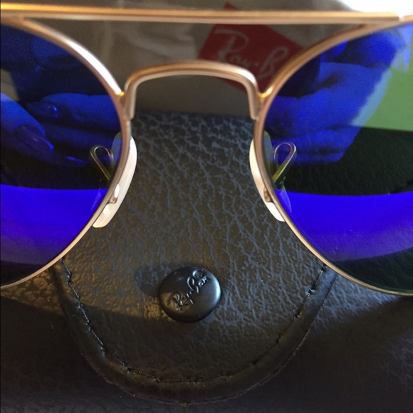 NWT Ray-bans Rb3025 blue mirror 58mm aviators auth main image 2