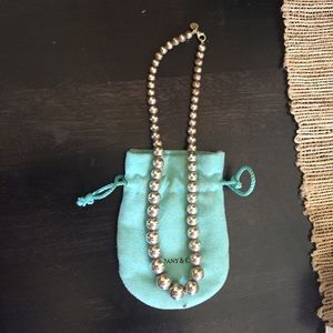 Authentic Tiffany Silver Ball Necklace