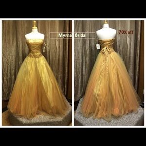 Prom Ball Gown, Color Mango